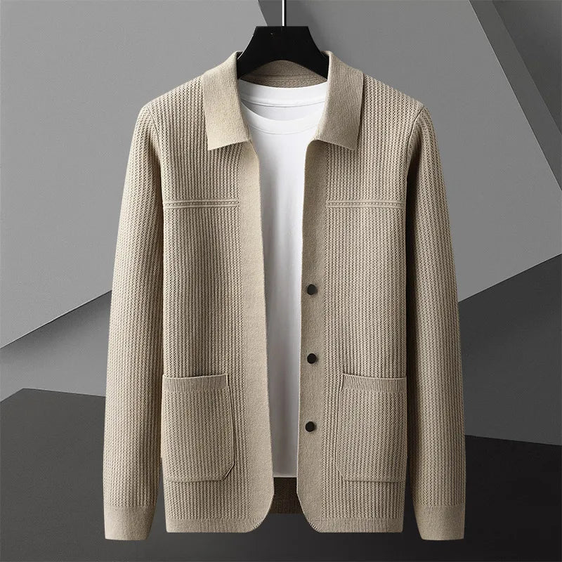 Soft Crew Neck Sweater Cardigan