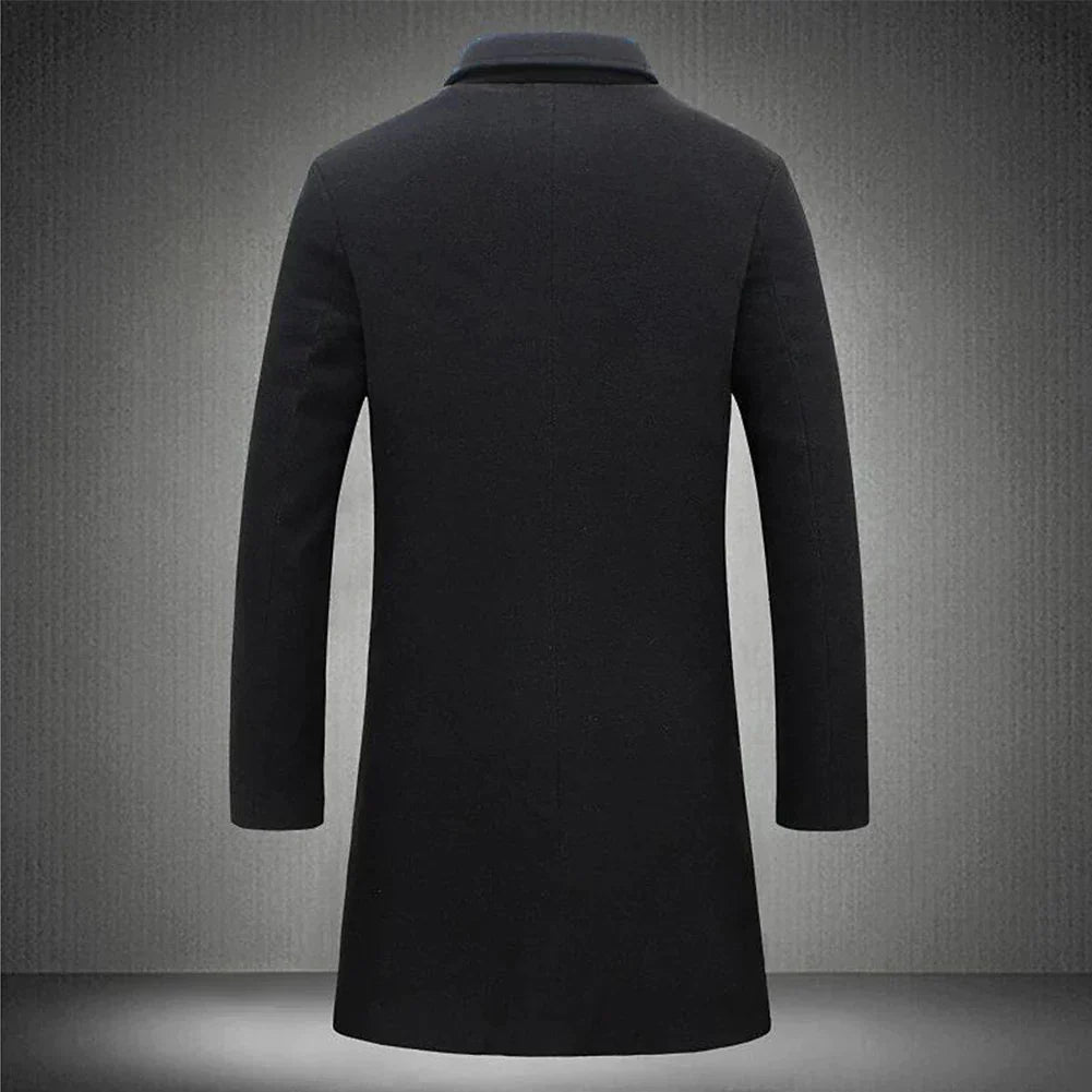 Classic Tall Button Front Coat for Men