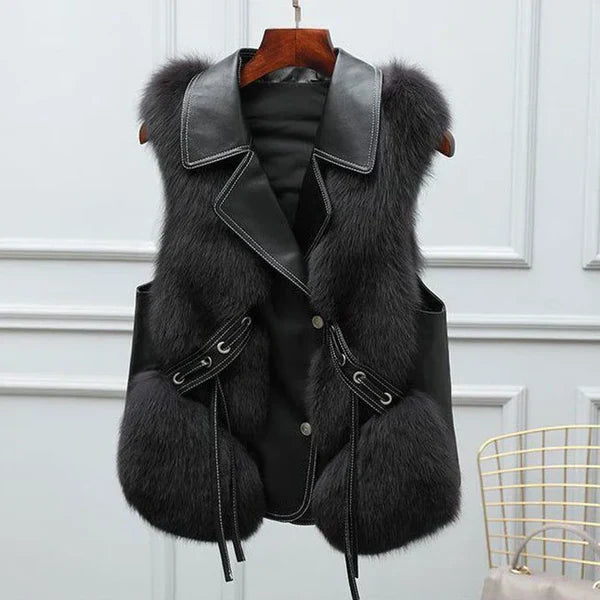 Soft Faux Fur Vest | Cosy Collar Fur Gilet