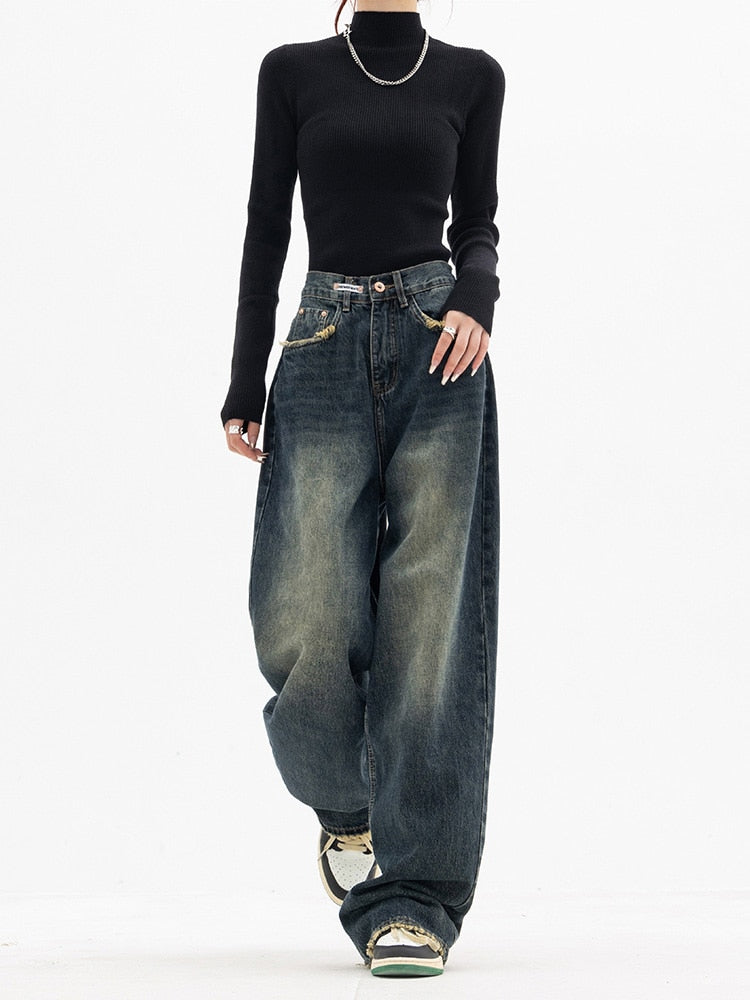 Patricia | Women’s Trendy High-Waisted Wide-Leg Jeans Caliboot