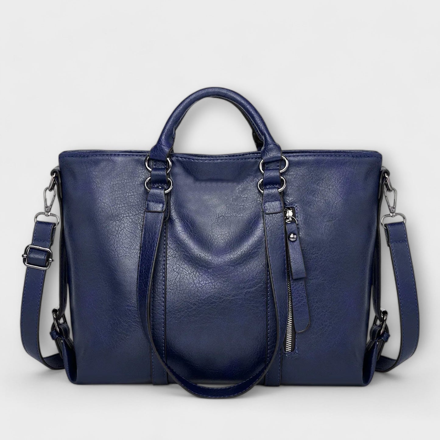 Spacious Genuine Leather Tote Bag