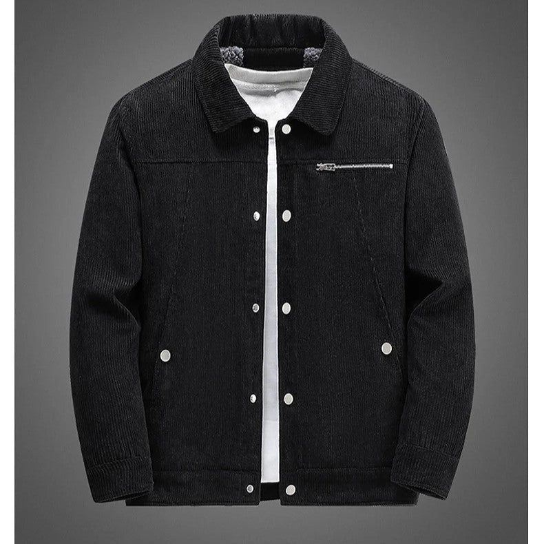 Textured Cotton Button Jacket