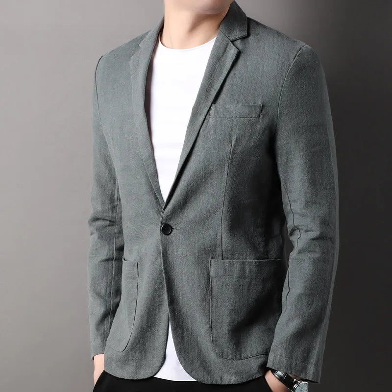 Slim Fit Men's Single Button Blazer