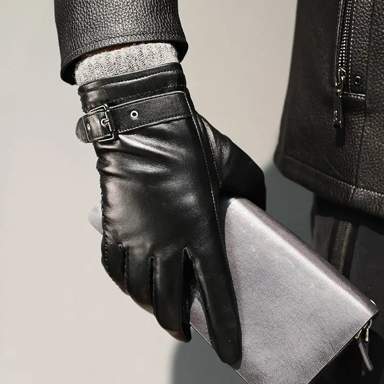 Premium Leather Driving Gloves | Adjustable Buckle Cuff