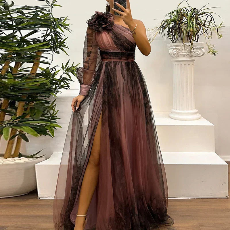 Stylish Asymmetrical Evening Party Dress