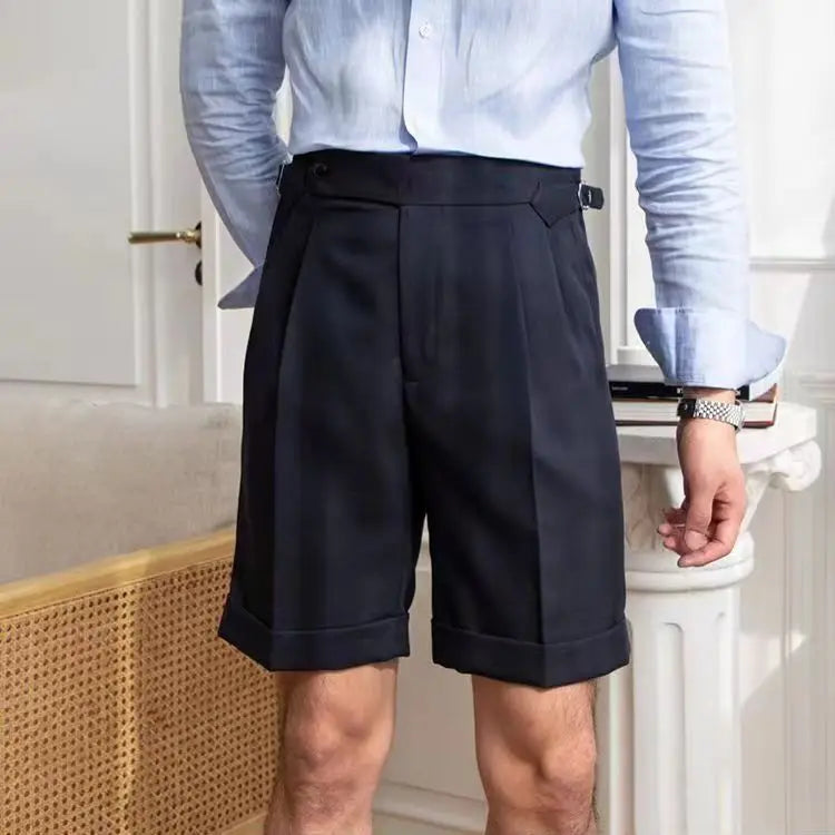 Classic Mens Shorts Knee Length Cotton