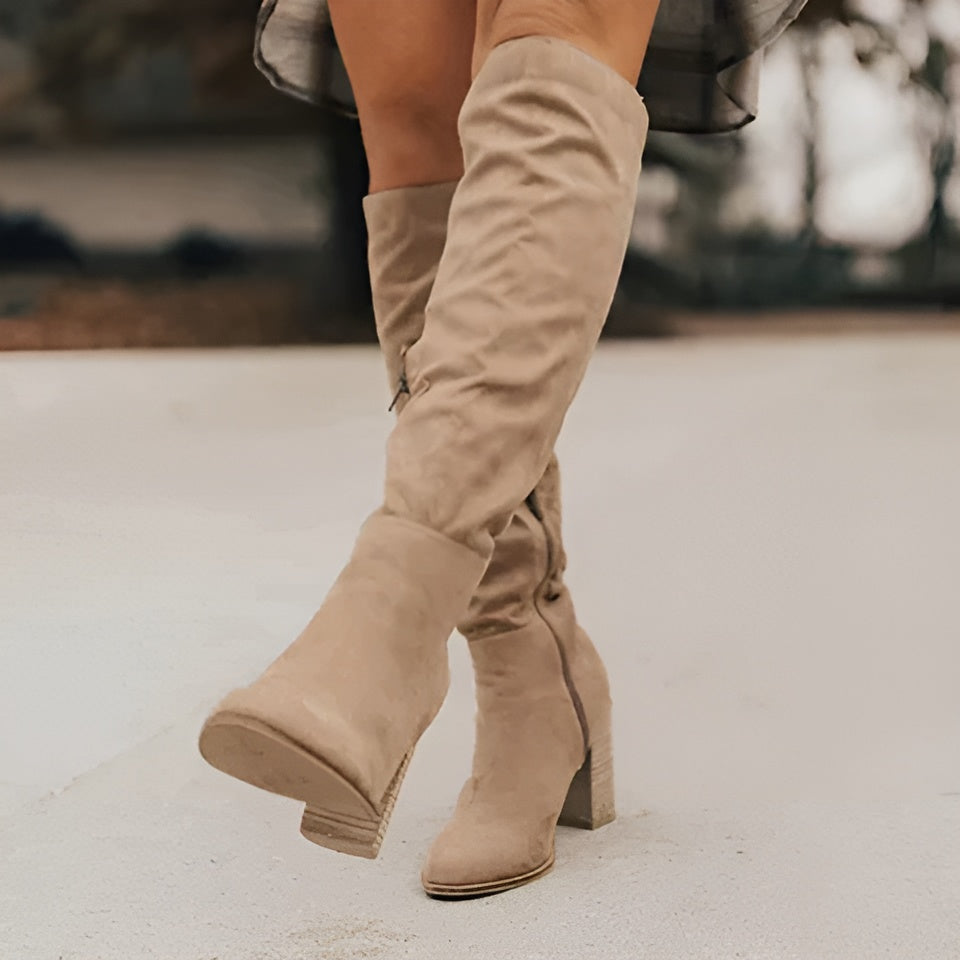 Fashionable Women's Tall Leather Boots