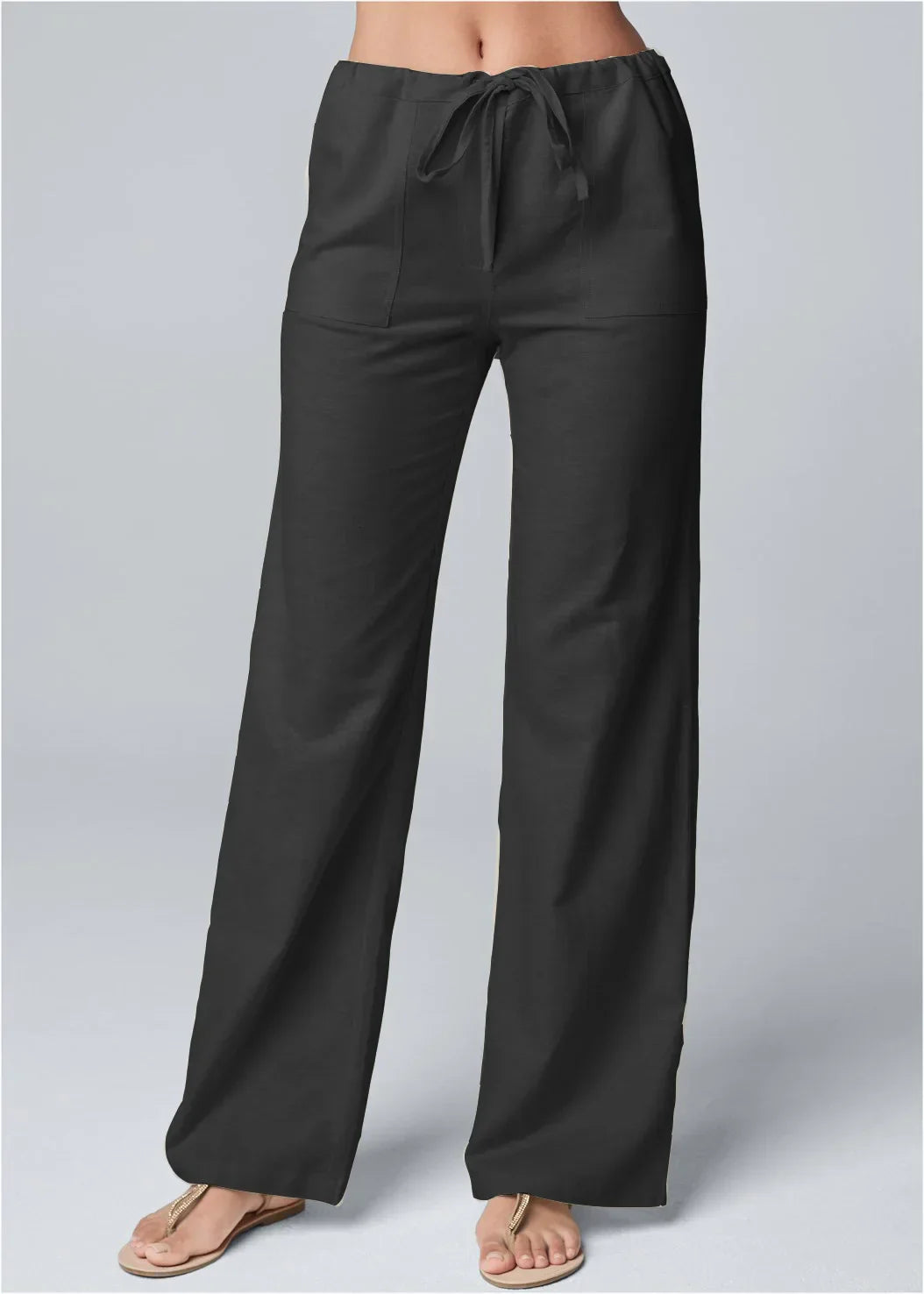 Loose Fit High Waisted Women's Trousers in Soft Cotton