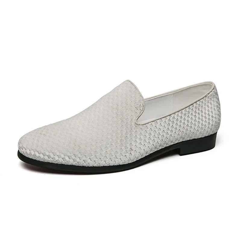 Luxury Patterned Men's Slip-On Loafers