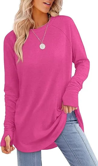 Women's Casual Crew Neck Tunic