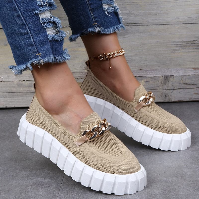Comfortable Women's Slip On Platform Loafers