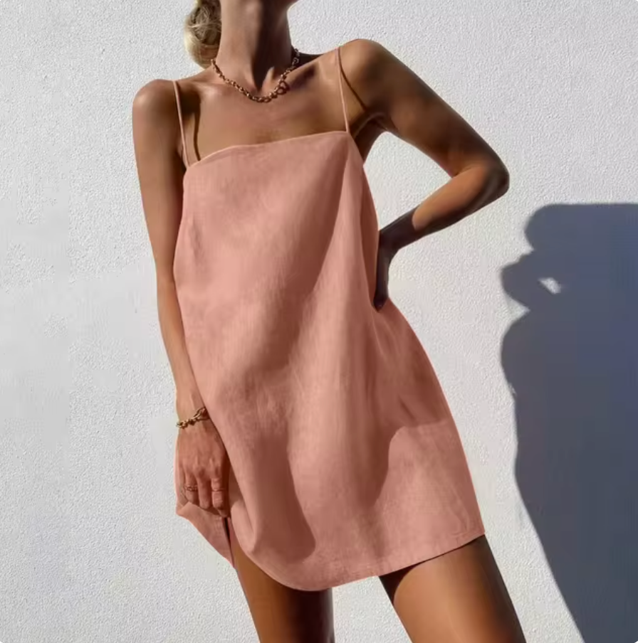 Elegant Short Slip Dress with Thin Straps