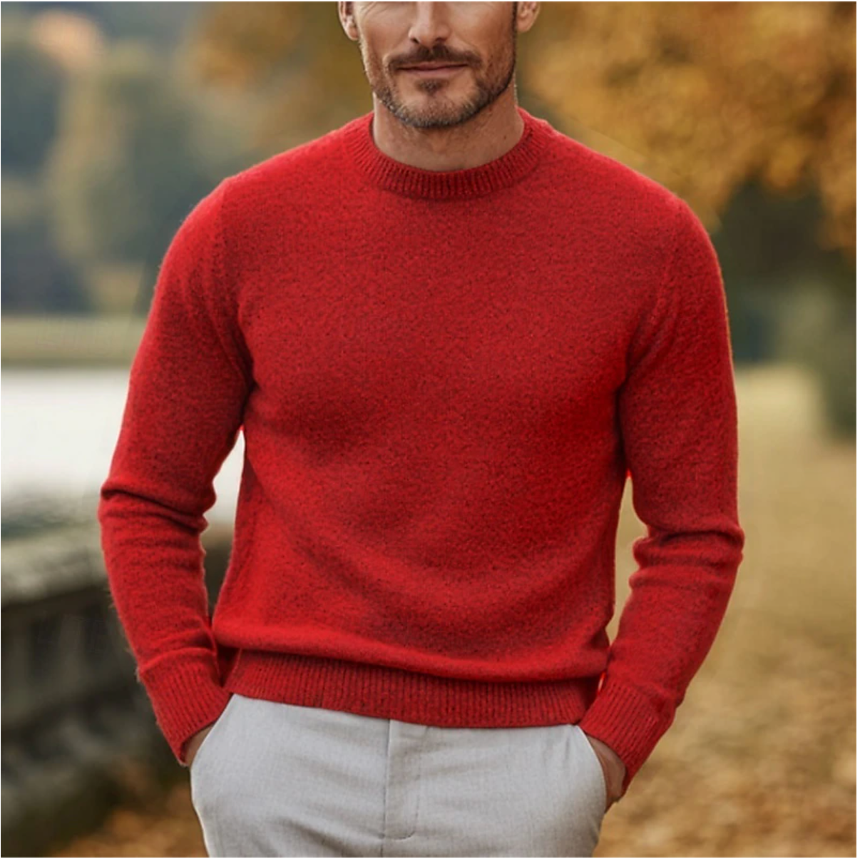 Traditional Crew Neck Pullover Sweater