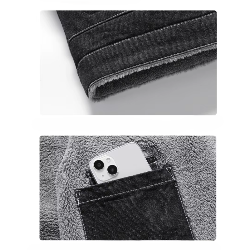 Warm Insulated Jeans Jacket