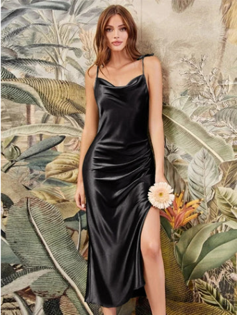 Luxurious Satin Maxi Dress for Women