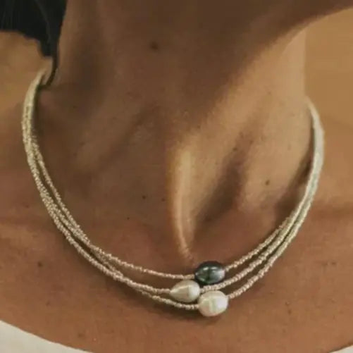 Timeless White Pearl Choker Necklace - Nocini