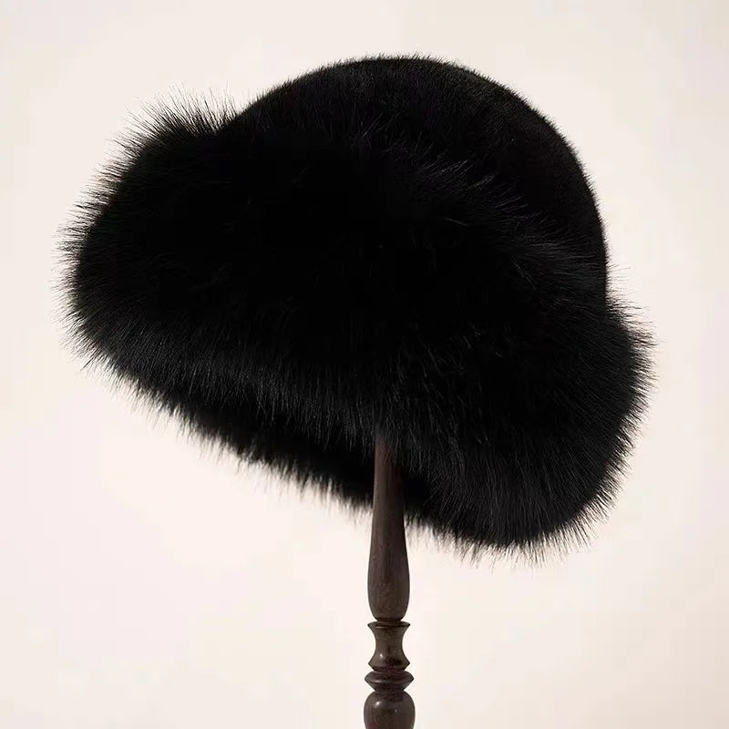 Soft Furry Round Winter Hat