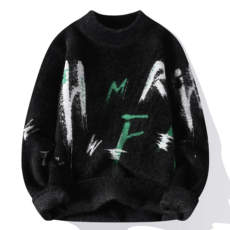 Large Crew Neck Graphic Sweatshirt