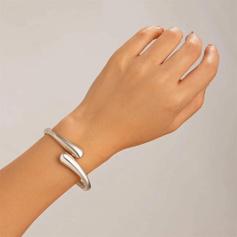 Simple Chic Cuff Bracelet and Stacking Ring Set