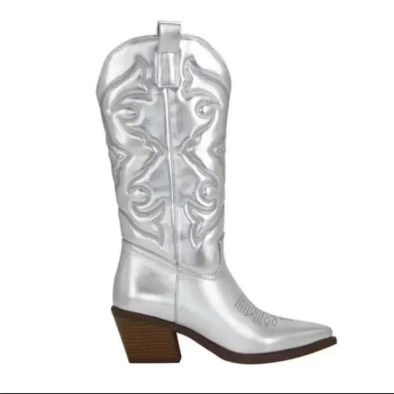 Stylish Women's High Heel Knee Boots in Luxe Leather