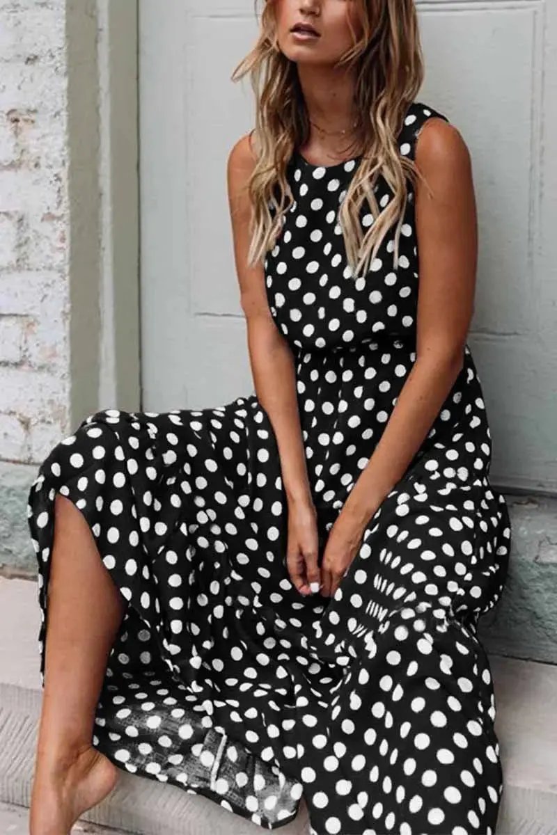 Women's Summer Dot Sundress - Easy Breezy Comfortable