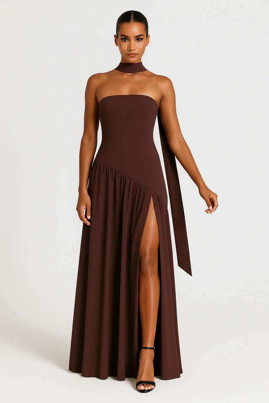 Sleeveless Off Shoulder Evening Gown for Women
