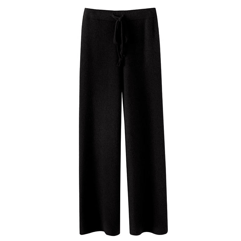 Comfortable Knit Drawstring Waist Pants