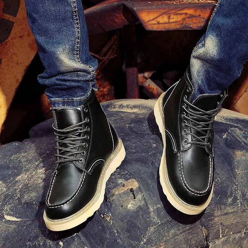 Casual Men's Ankle Boots - Comfortable Walking Shoes