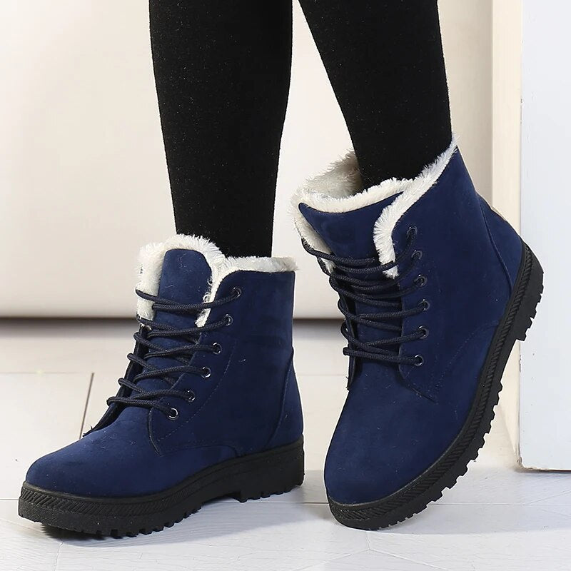 Warm Low Heel Ankle Boots for Women