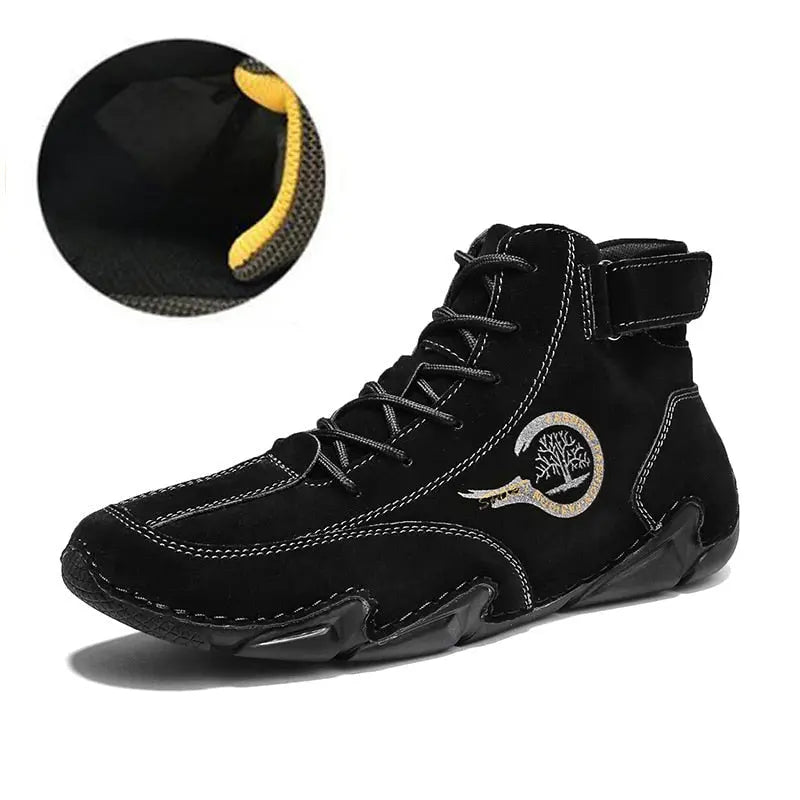 Leather Ankle Boots for Men - Classic & Cozy Footwear