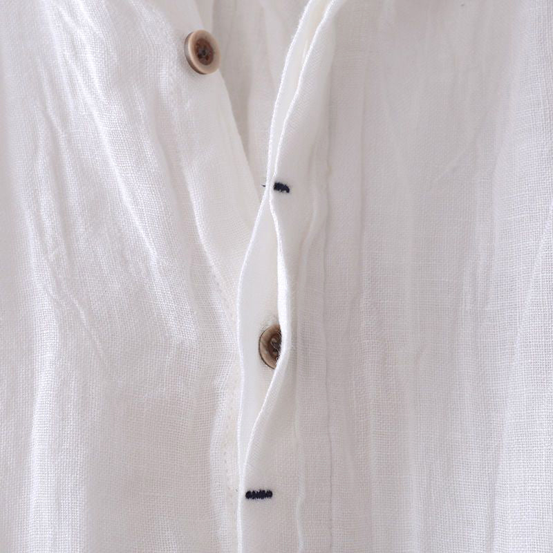 Rugged Distressed Linen Mens Shirt