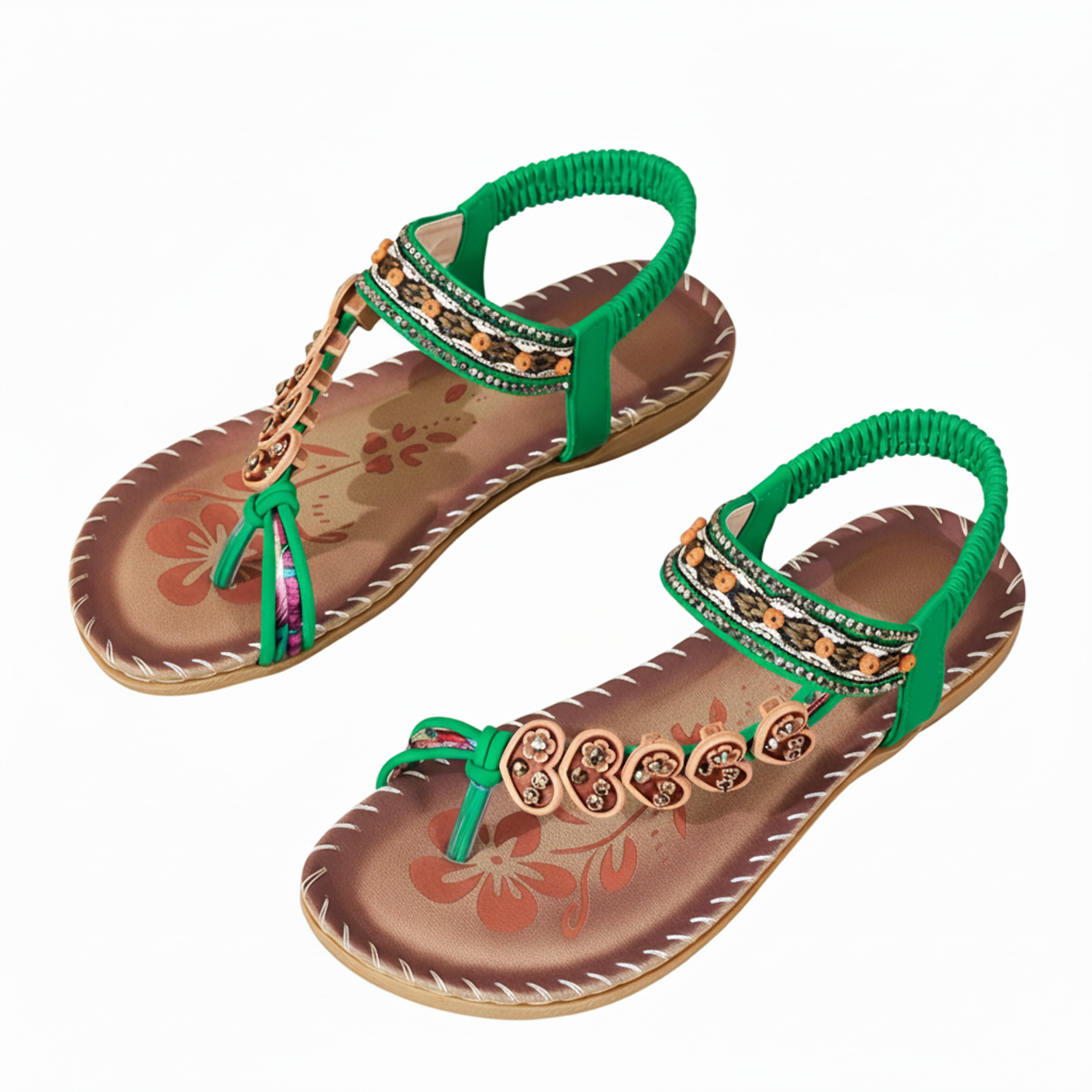 Flat Boho Flip Flop Sandals for Women