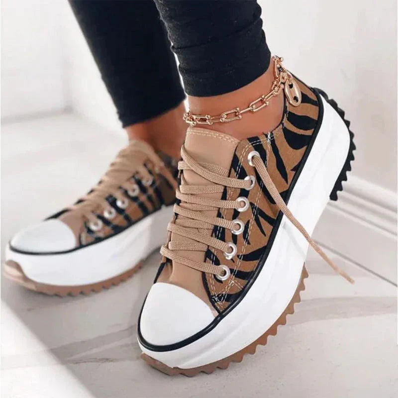 Elevated Lace Up Chunky Sole Sneakers