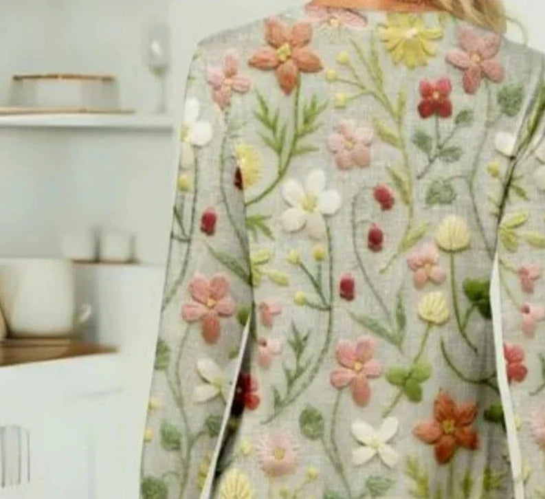 Colorful Floral Pattern Women's Sweater