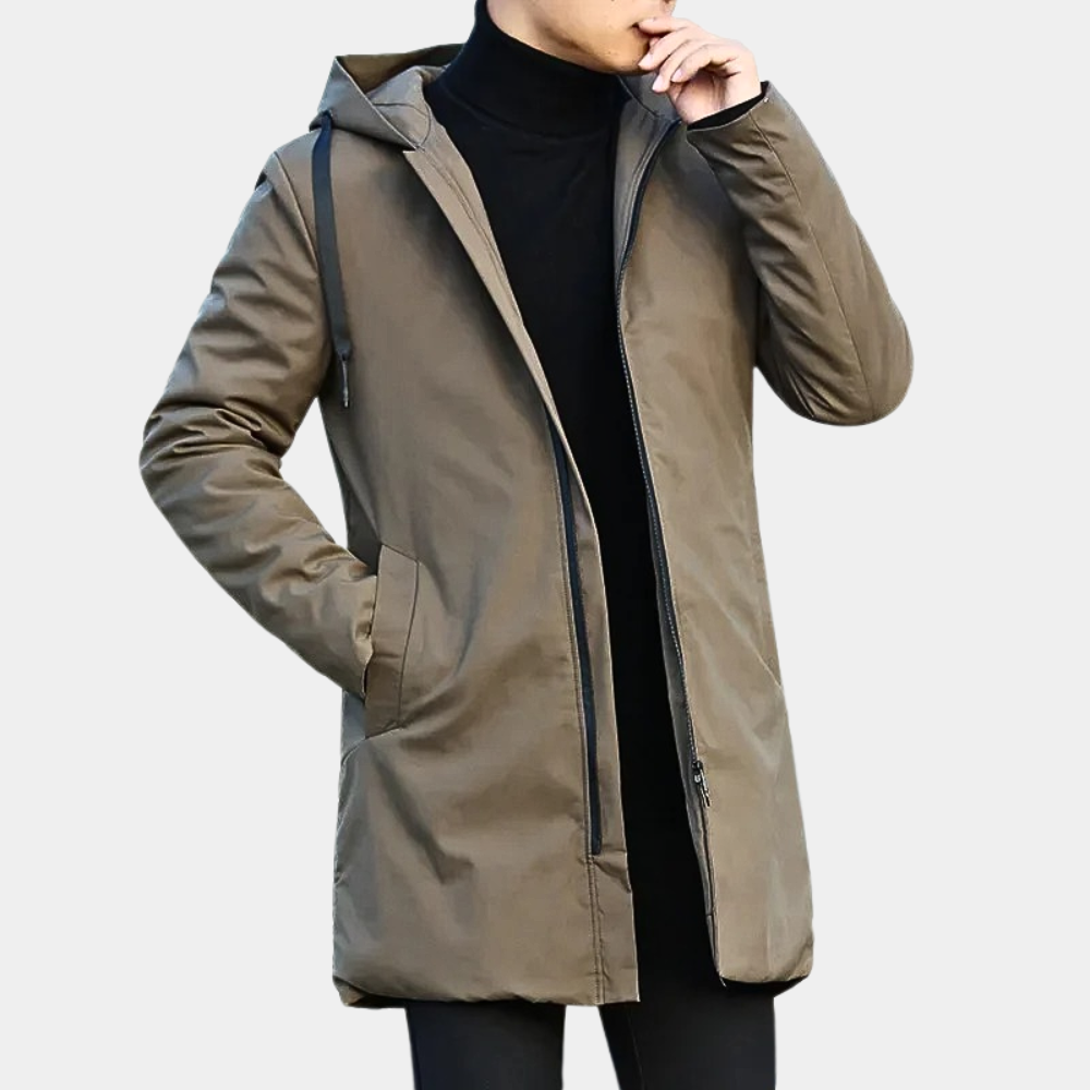 Classic Hooded Zip Up Coat