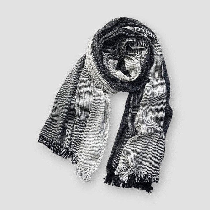 Classic Grey Patterned Scarf