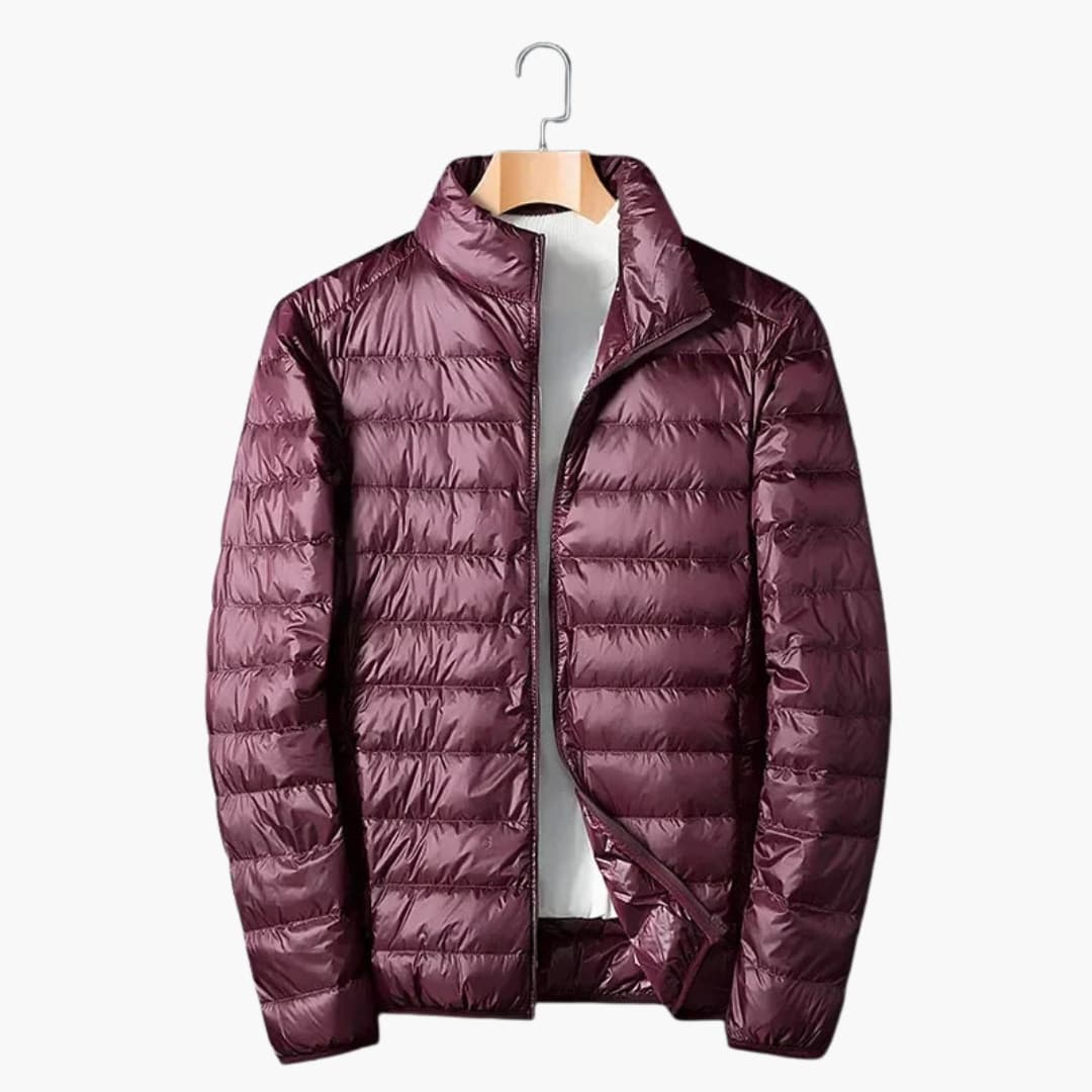 Waterproof Padded Jacket with High Collar