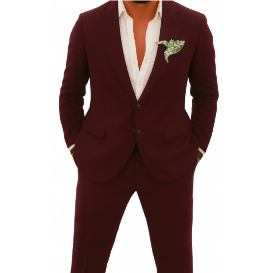 Slim Fit Men's Linen 2 Piece Suit