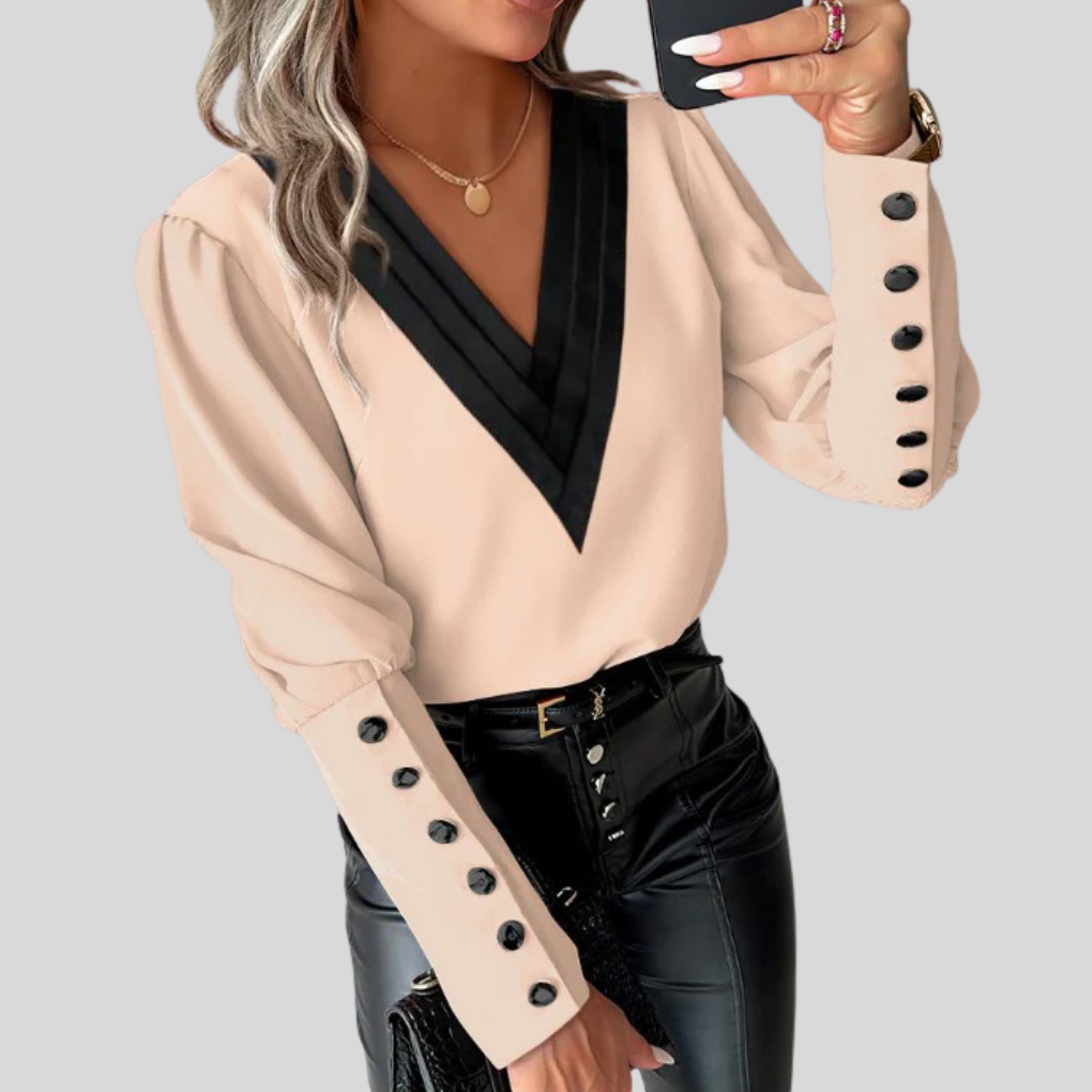 Ladies Classic Shirt with Puffy Sleeves