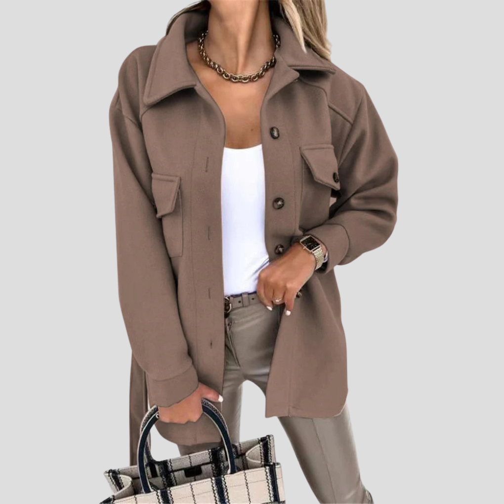 Loose Fit Women's Coat - Casual Everyday Jacket