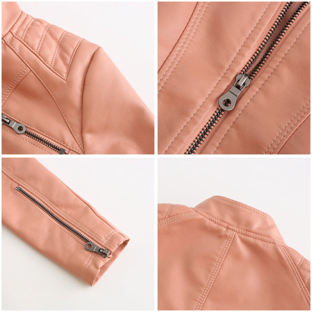 Fashionable Genuine Leather Coat