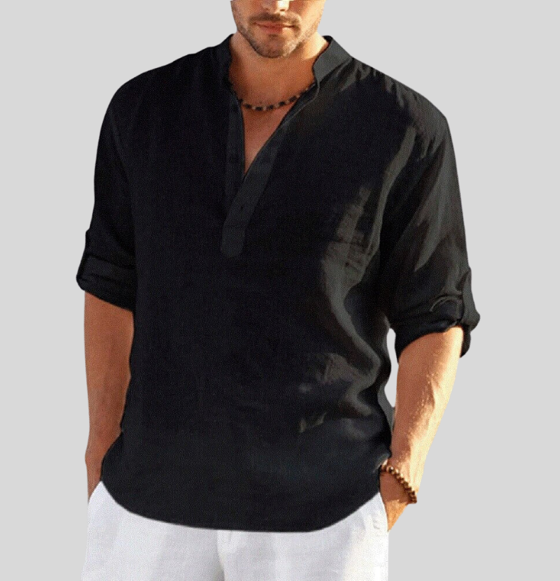 Comfortable Men's Linen Blend Casual Shirt