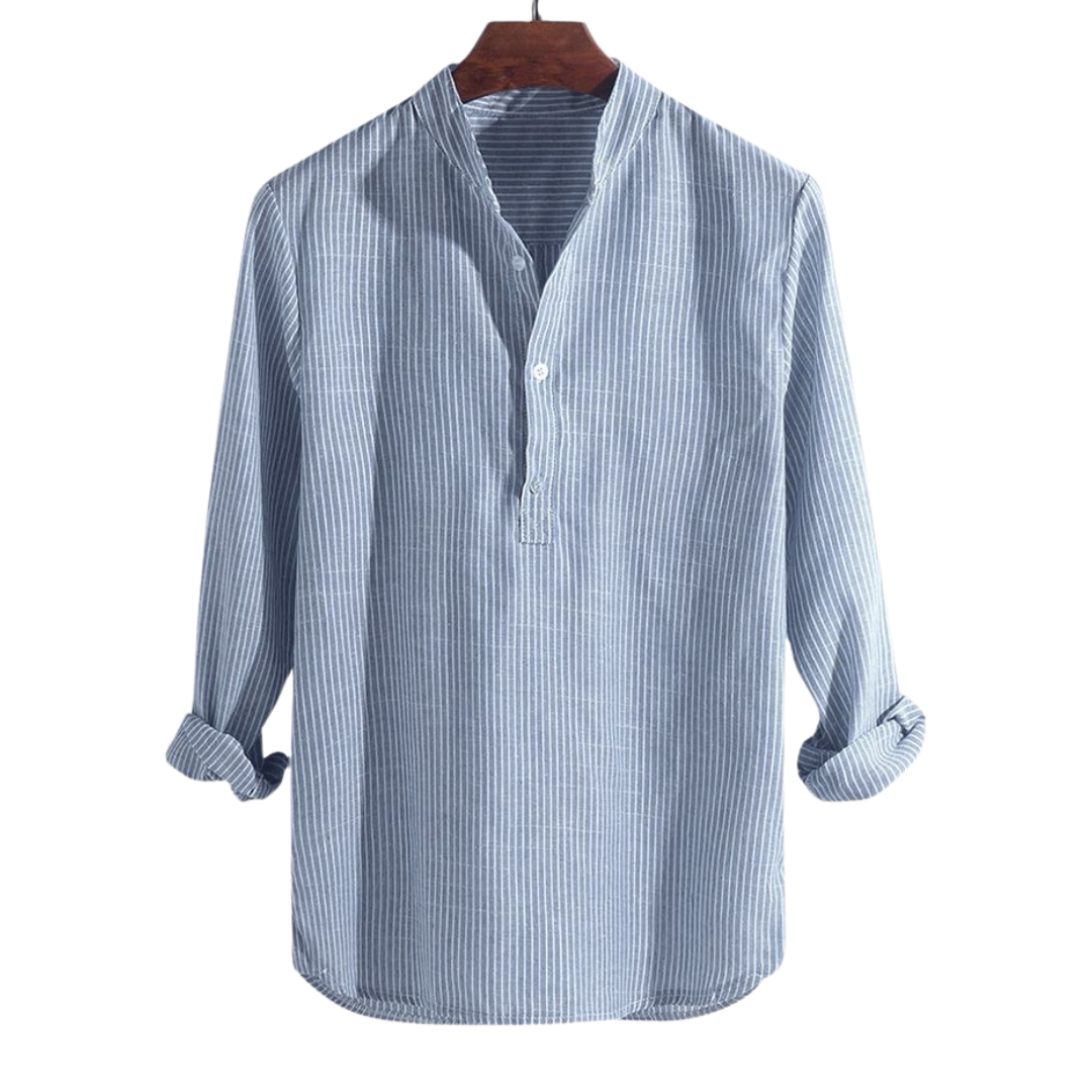 Comfy Men's Striped Long Sleeve Kurta Shirt - Nocini