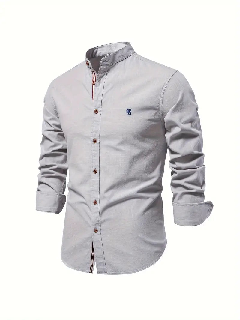 Slim Fit Men's Long Sleeve Dress Shirt