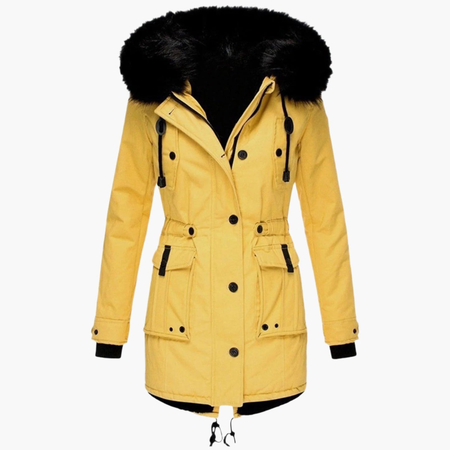 Warm Fur Hooded Winter Parka Coat