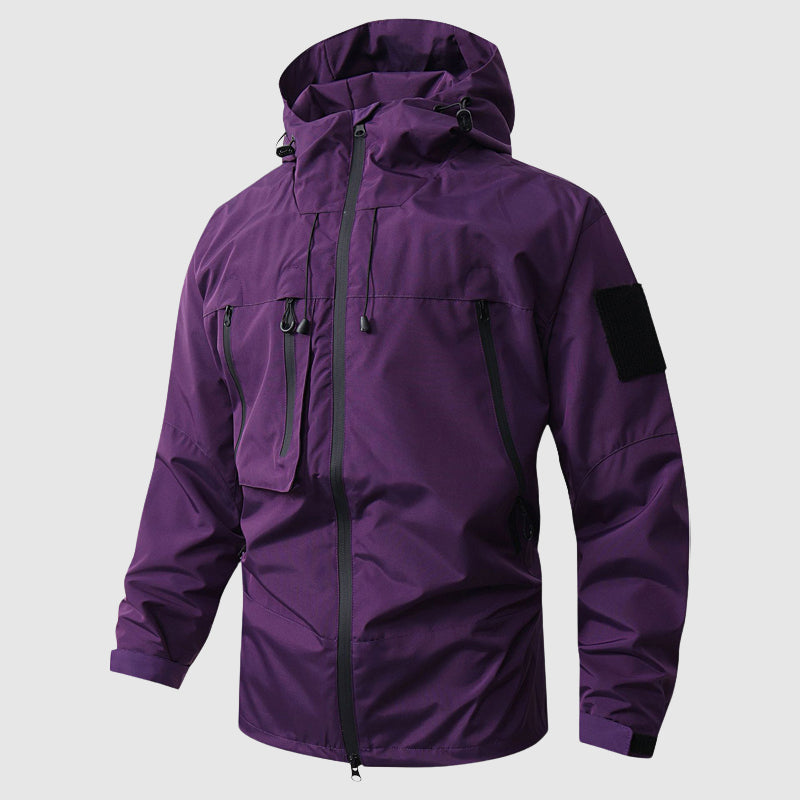 Waterproof Hooded Mens Hiking Coat