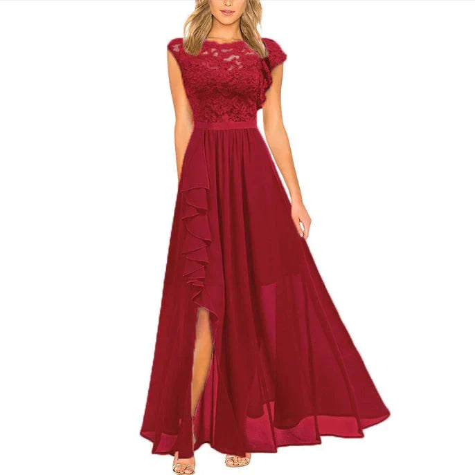 Sexy Ladies Evening Gown - Lace Bodice - Floor Length Skirt