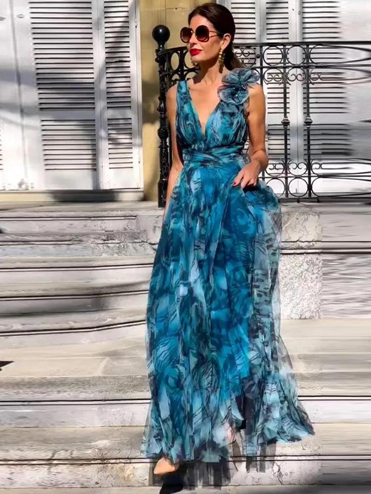 Elegant Floral Long Dress