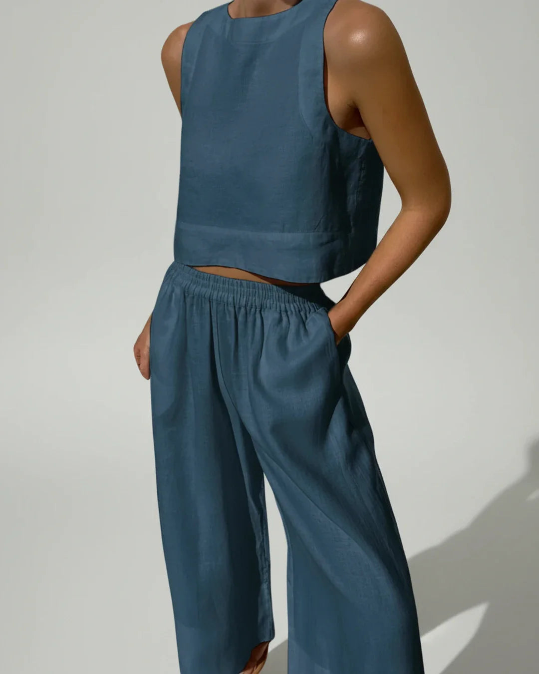 Loose Fit Two Piece Pantsuit for Ladies