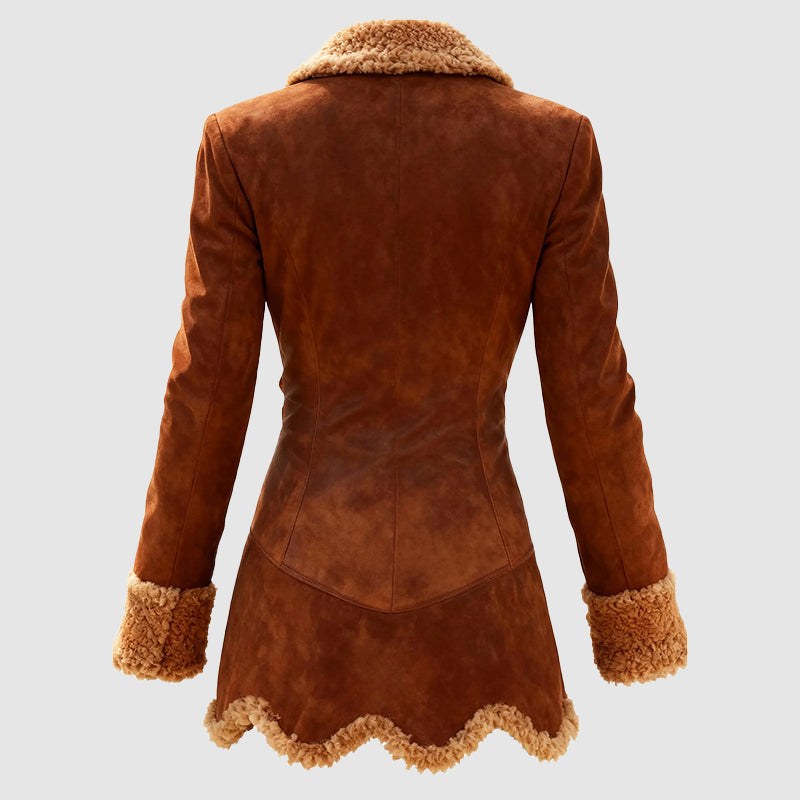 Luxury Fitted Sheepskin Winter Coat